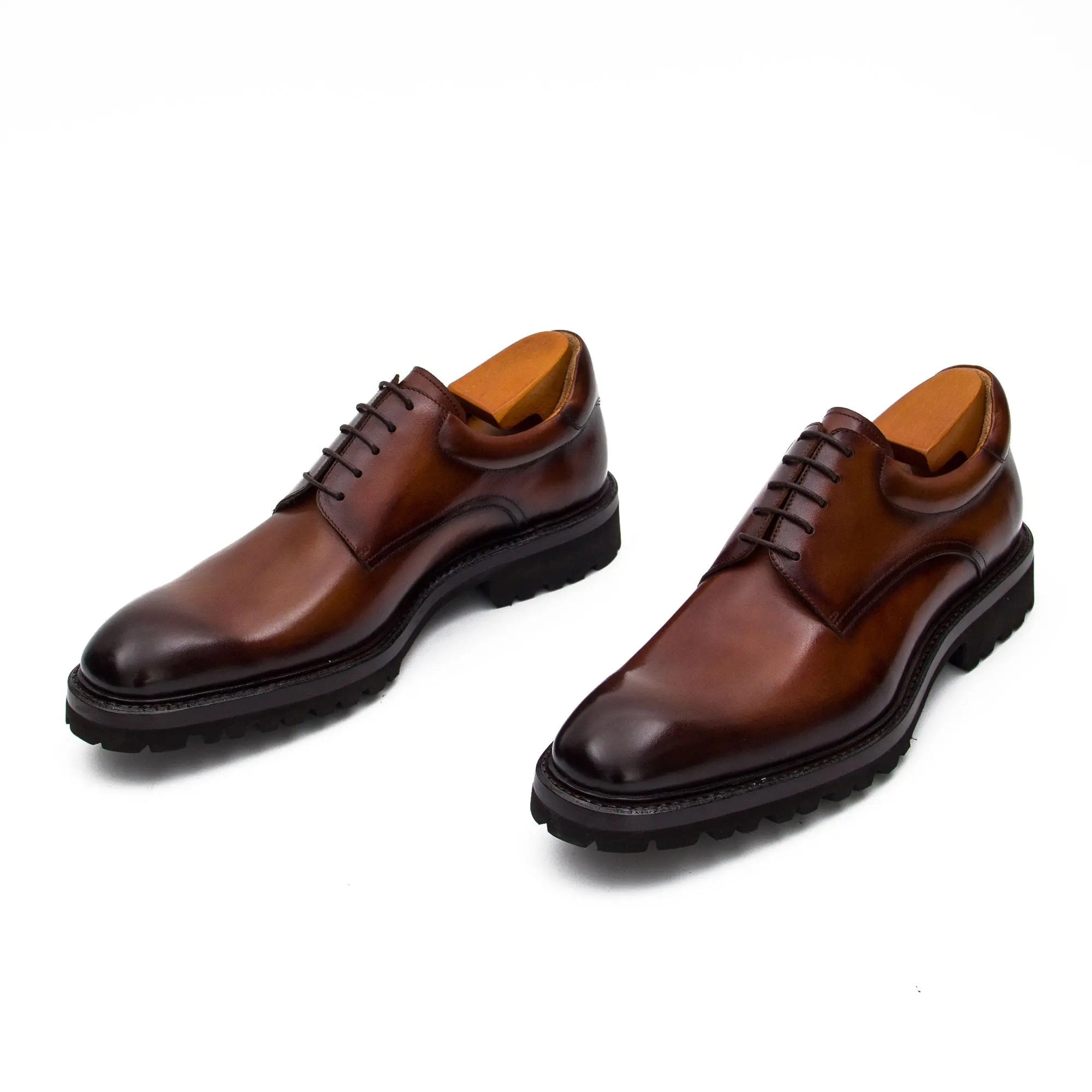 Thick-soled handmade derby shoes 23231233 - Divinch