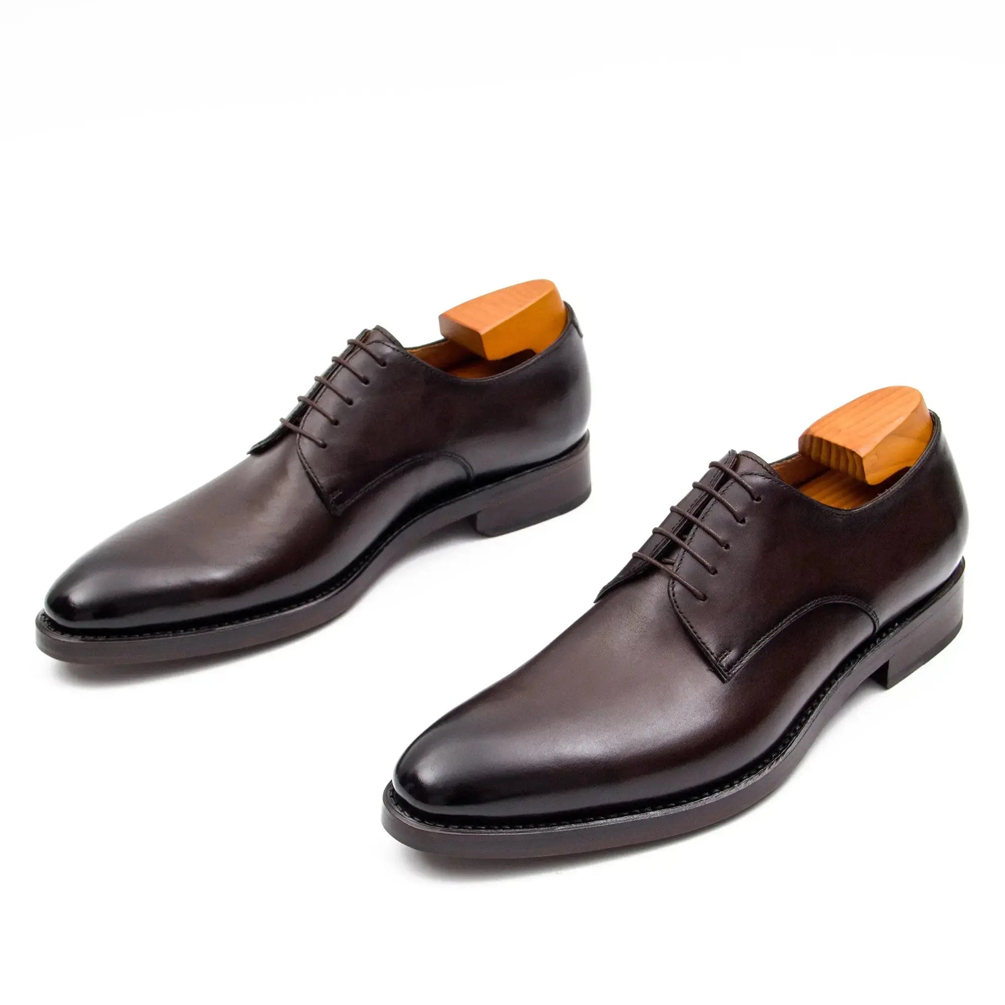 Goodyear handmade genuine leather outsole derby shoes - Divinch