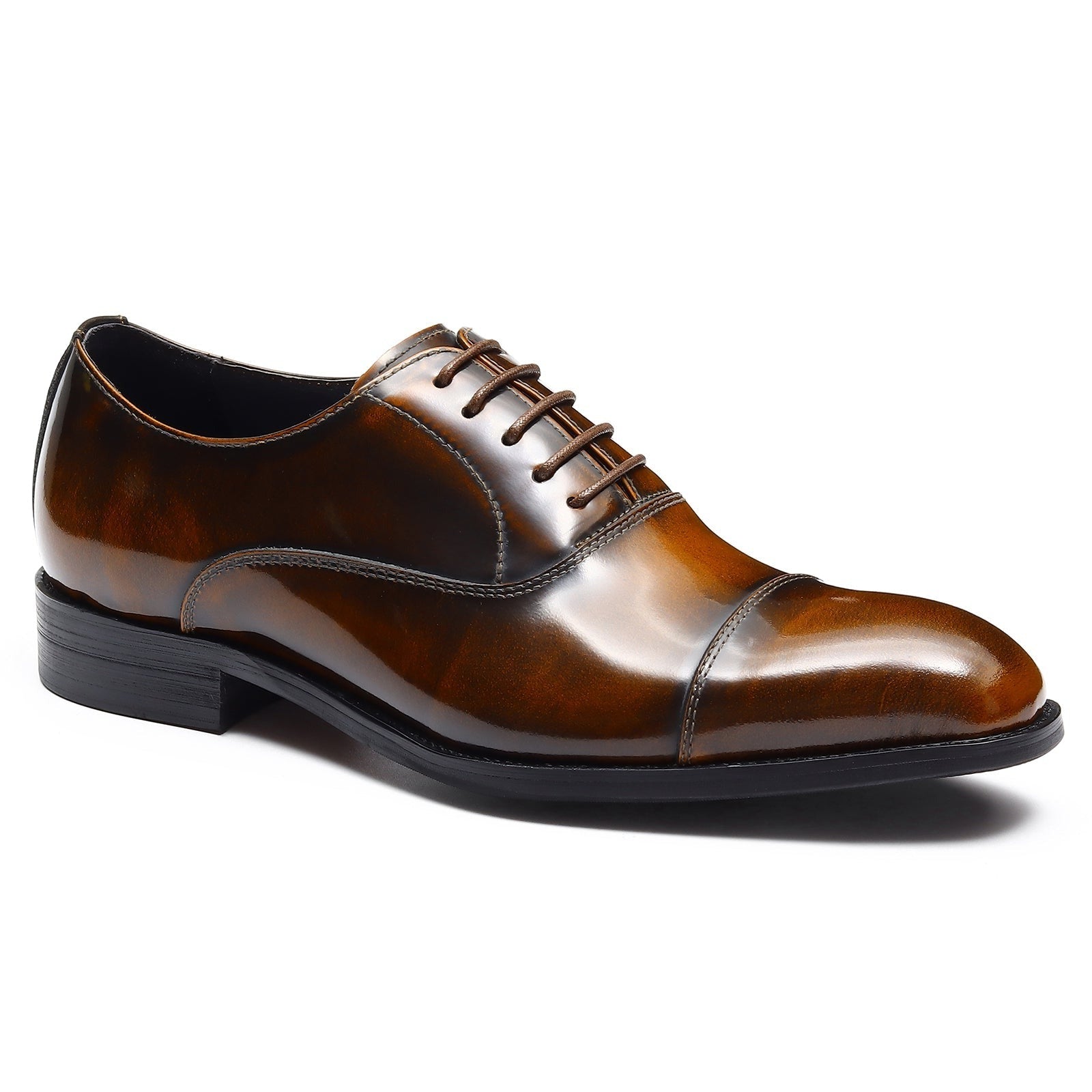 Triple joint oxford shoes D23559 Brown - Divinch