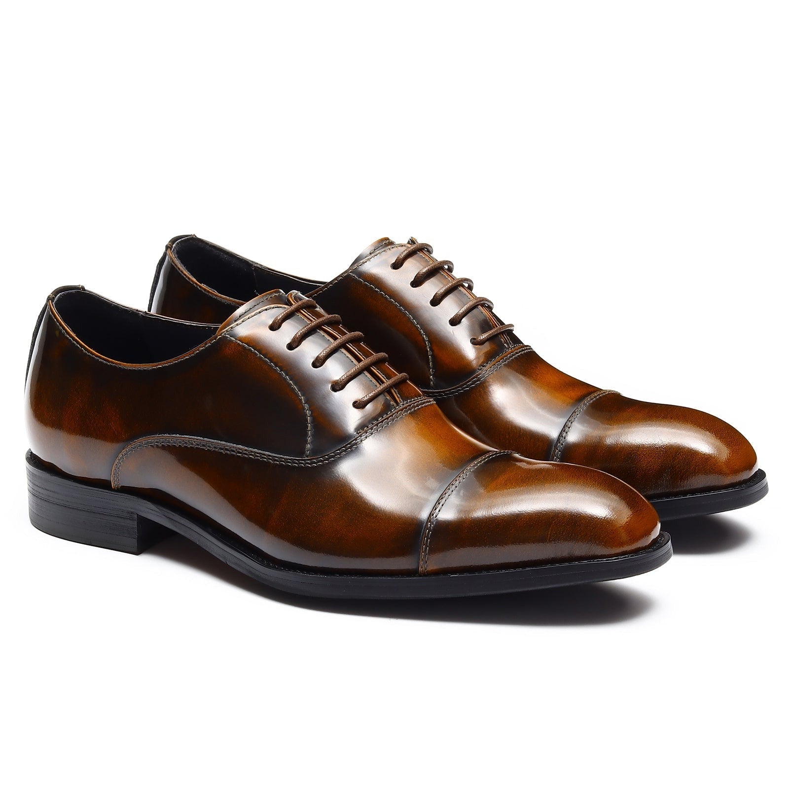 Triple joint oxford shoes D23559 Brown - Divinch