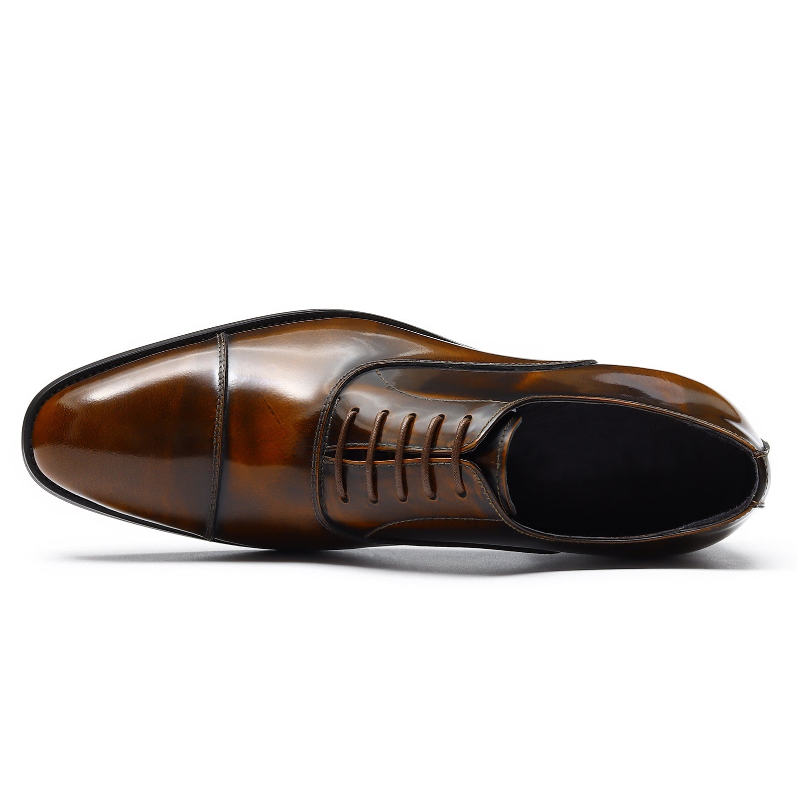 Triple joint oxford shoes D23559 Brown - Divinch