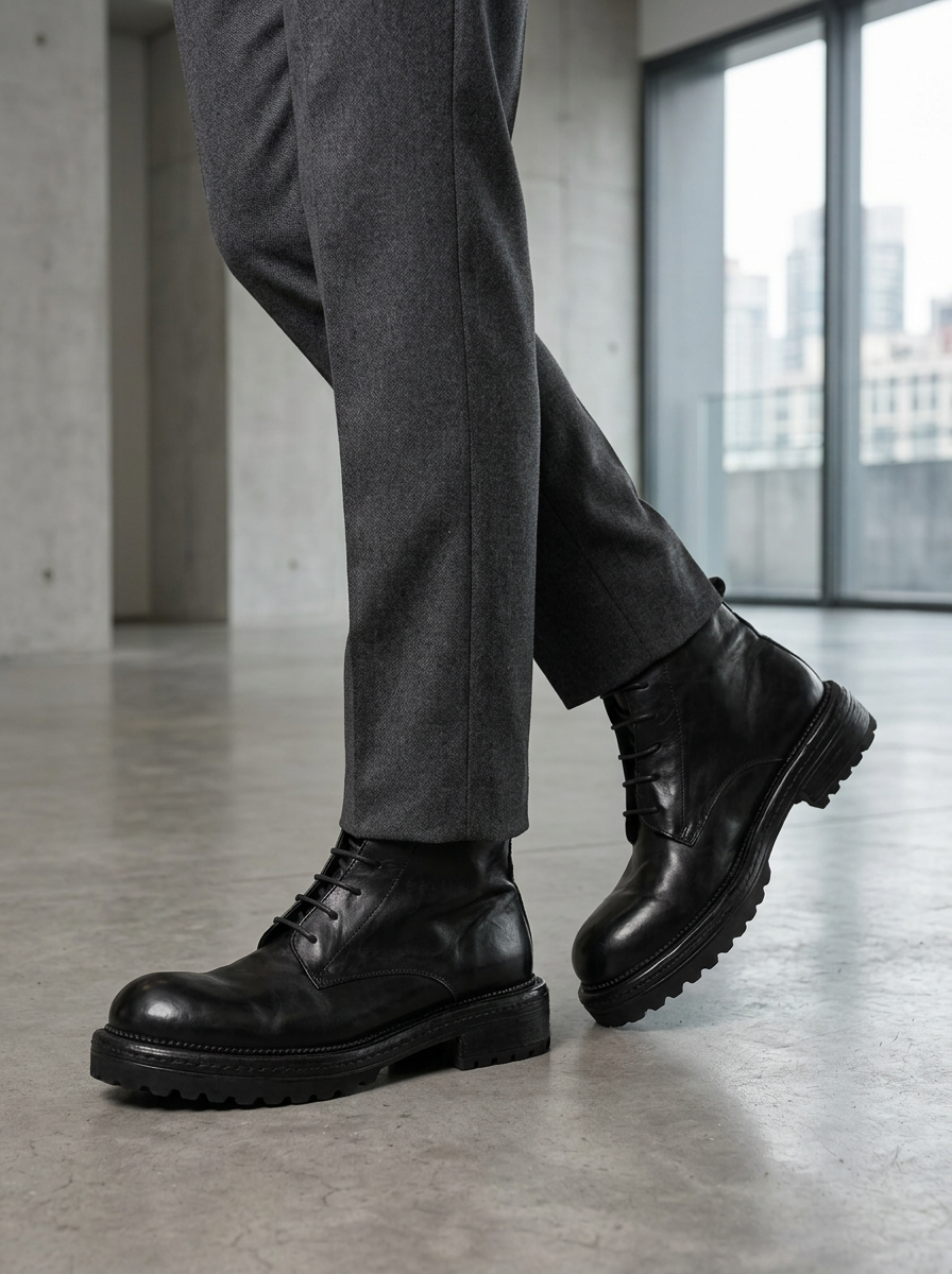 Yeşil Patinalı Platform Deri Spor Ayakkabı outfit scenario