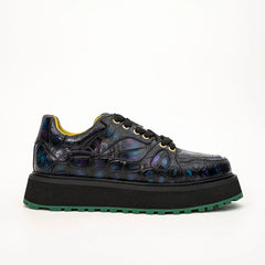 Iridescent Crocodile Platform Sneaker DIVINCH