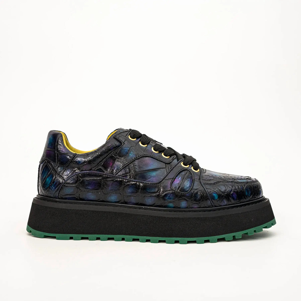 Iridescent Crocodile Platform Sneaker DIVINCH