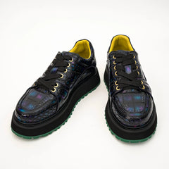 Iridescent Crocodile Platform Sneaker DIVINCH