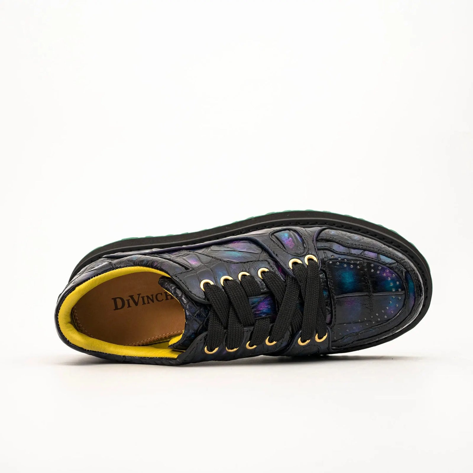 Iridescent Crocodile Platform Sneaker DIVINCH