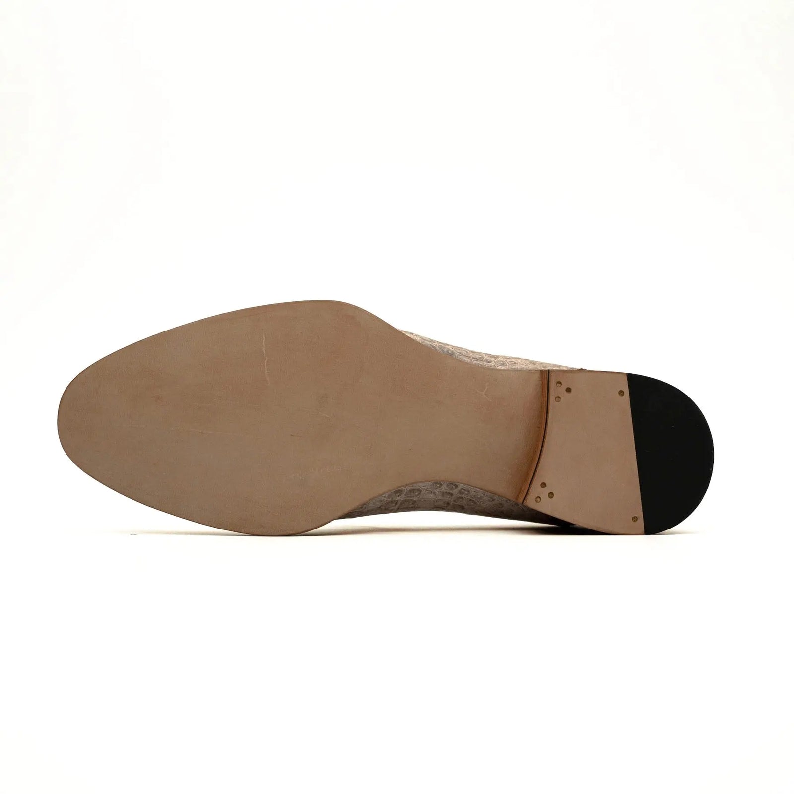 Ivory Crocodile-Textured Loafer DIVINCH