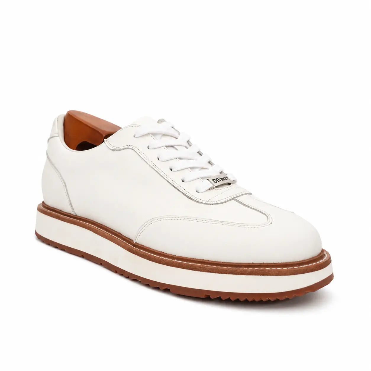 Sneakers Derby con plateau color avorio