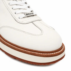 Sneakers Derby con plateau color avorio