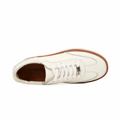 Sneakers Derby con plateau color avorio