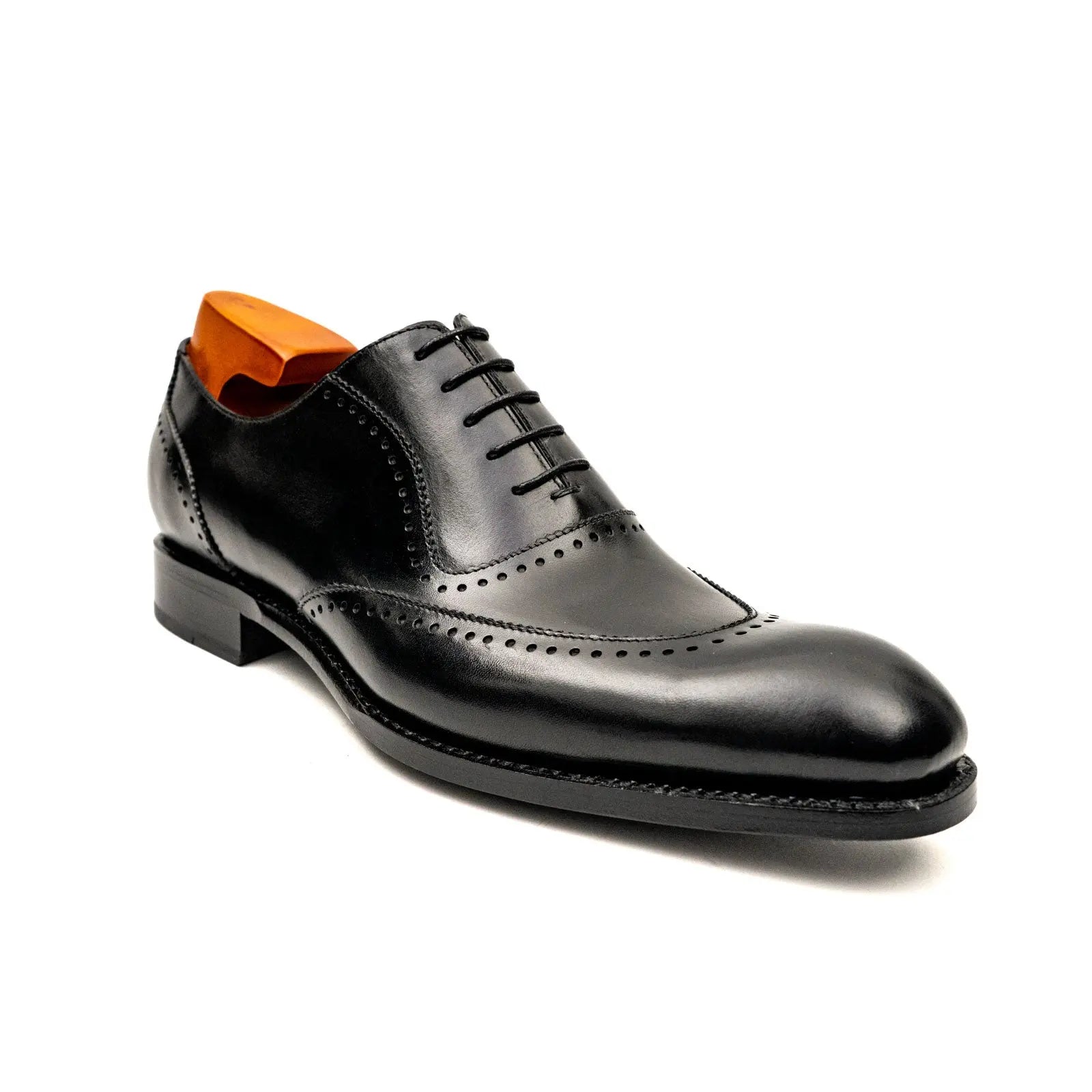 Men's Black Brogue Oxford Shoes DIVINCH