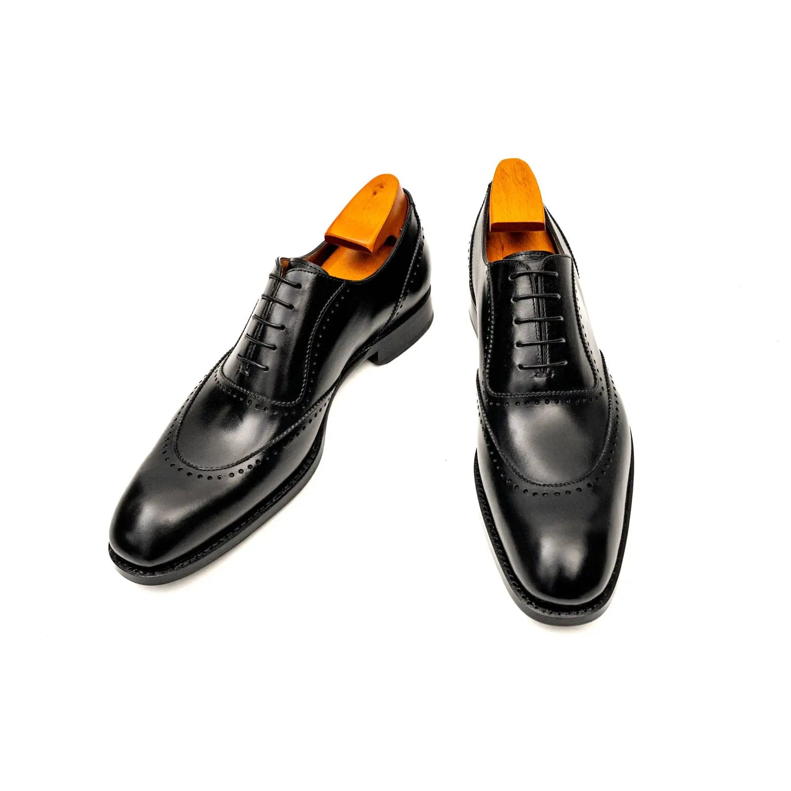 Men's Black Brogue Oxford Shoes DIVINCH