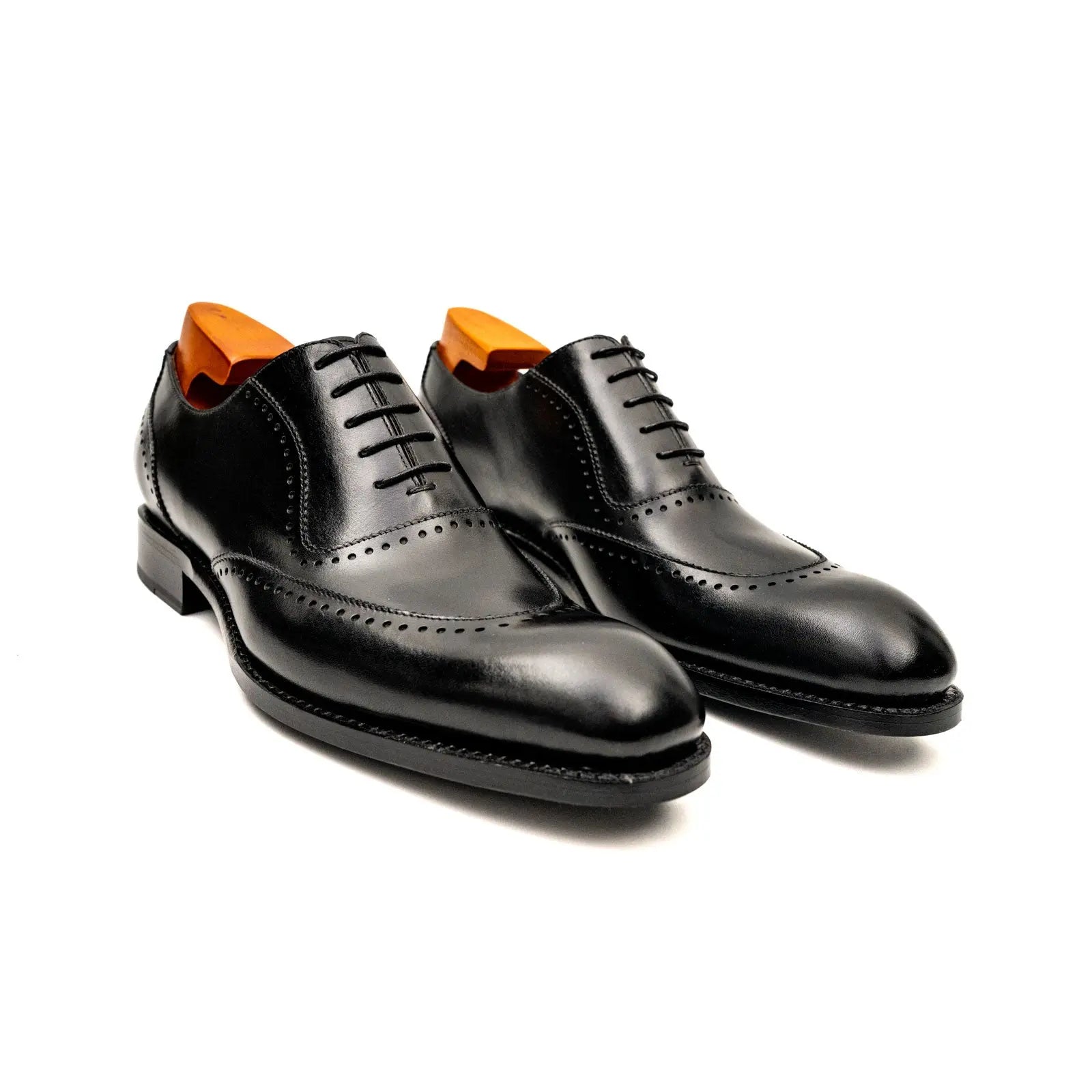Men's Black Brogue Oxford Shoes DIVINCH