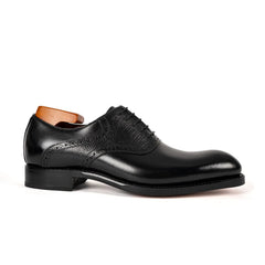 Men's Black Brogue Oxford Shoes Divinch