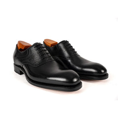 Men's Black Brogue Oxford Shoes Divinch