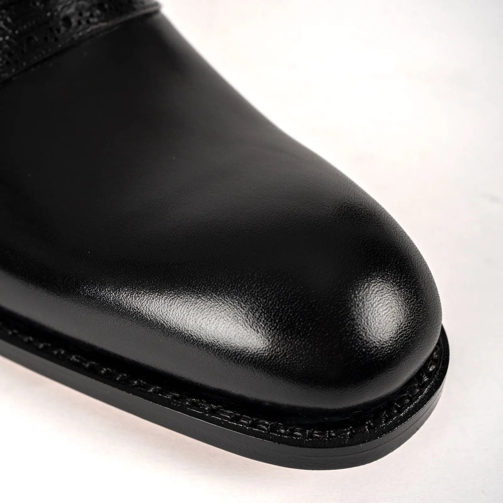 Men's Black Brogue Oxford Shoes Divinch
