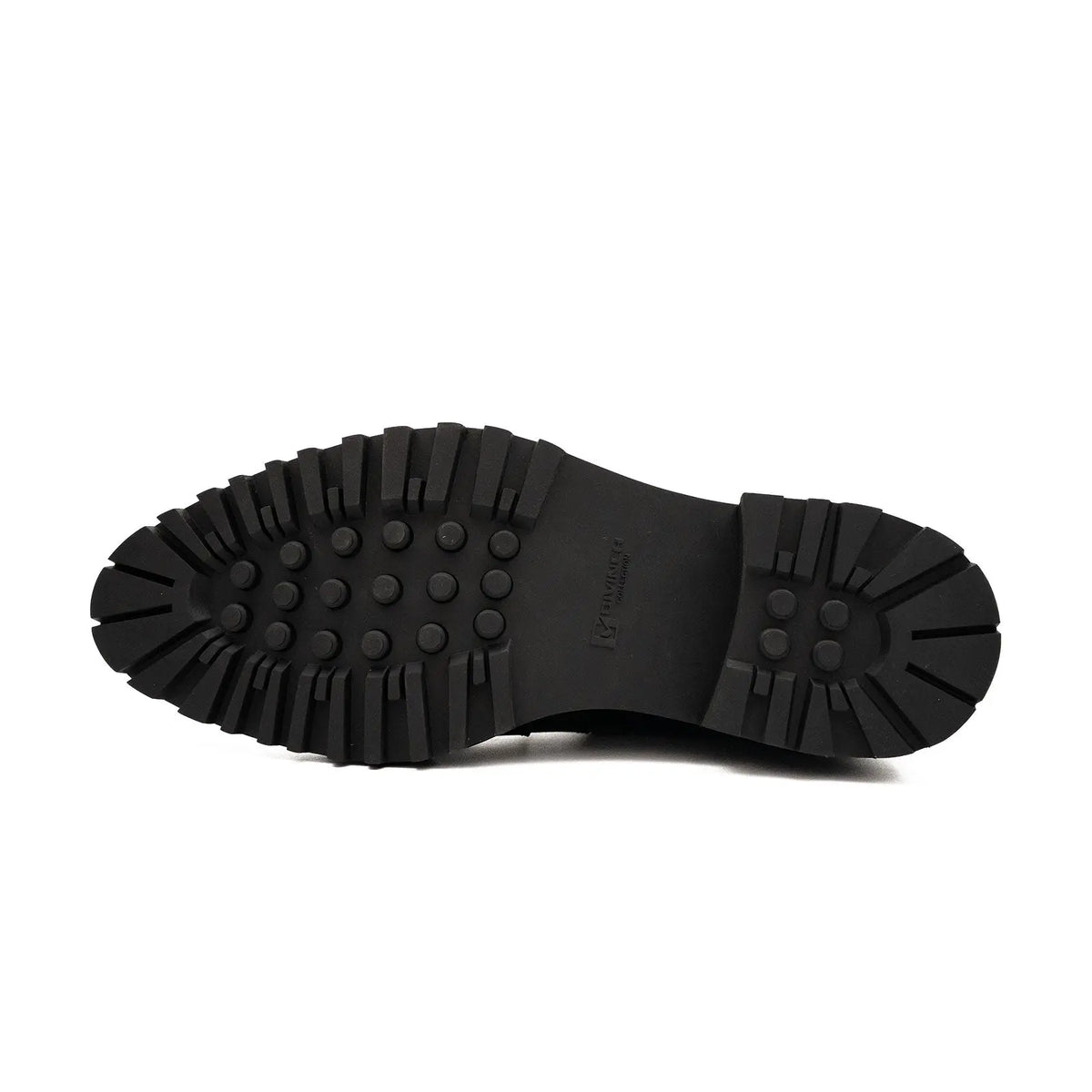 Botines Chelsea de cuero negro con hebilla