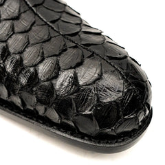 Men's Black Python Leather Oxfords DIVINCH