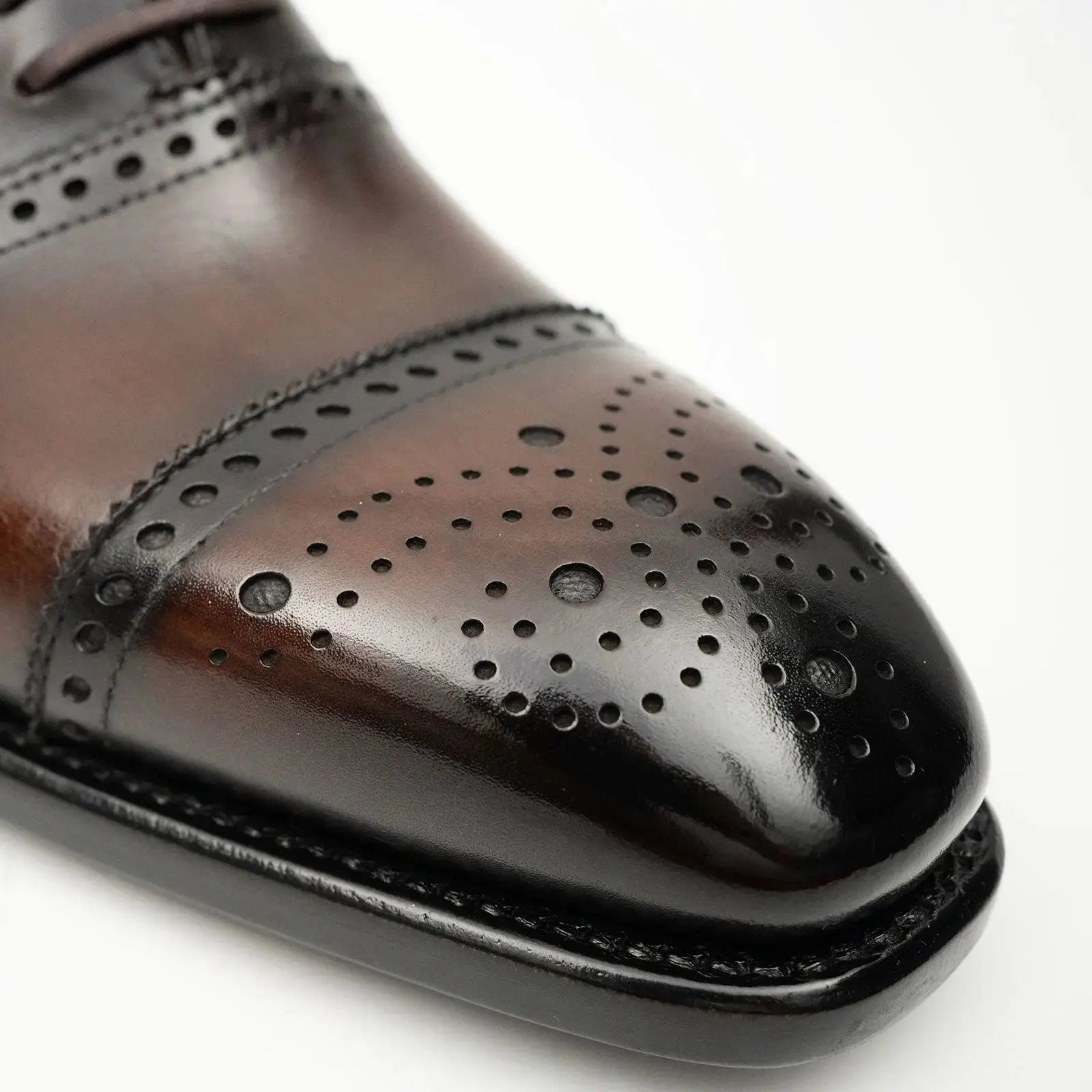 Men's Goodyear Welted Brogue Oxford Shoes Brown Divinch