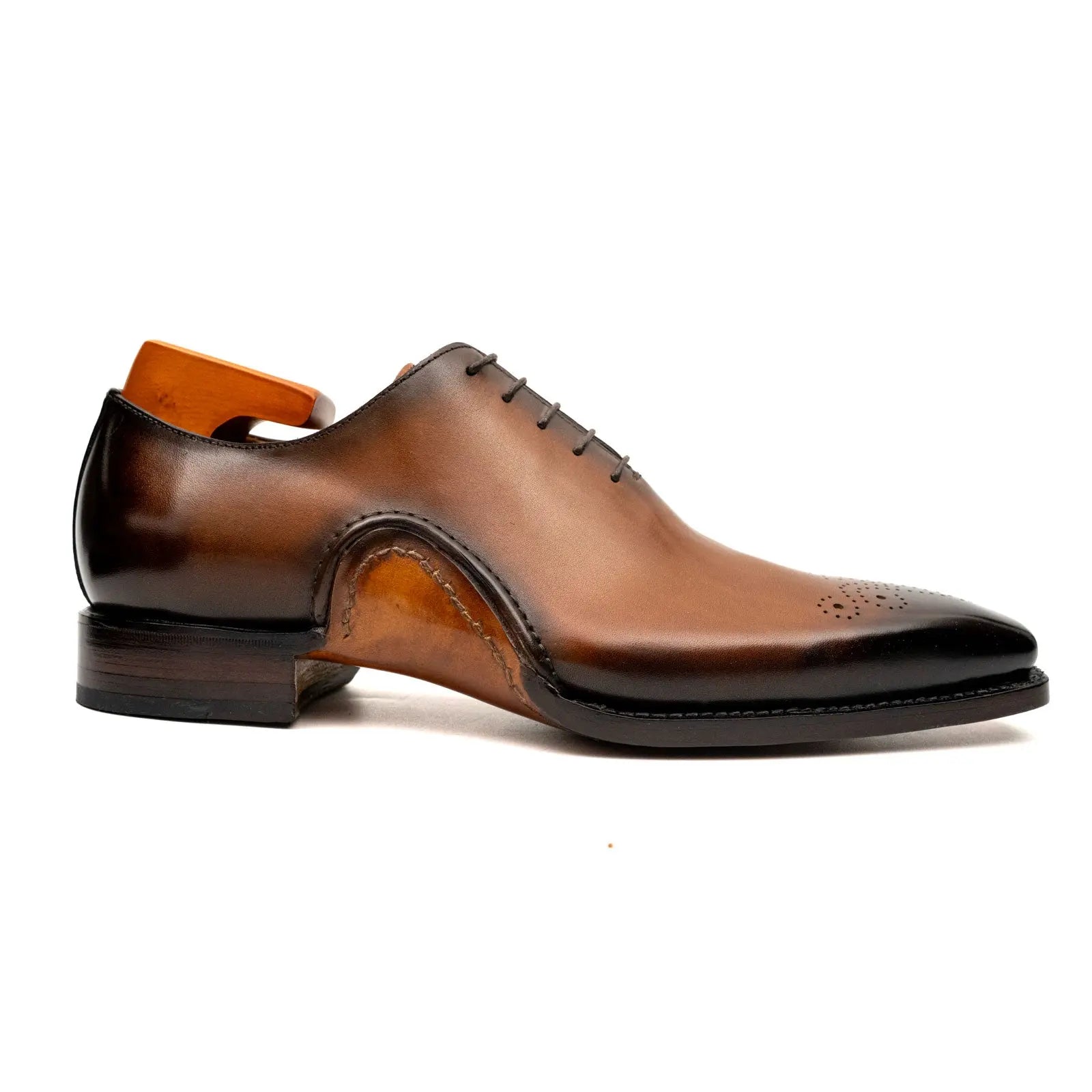 Men's Brown Medallion Oxford Shoes DIVINCH