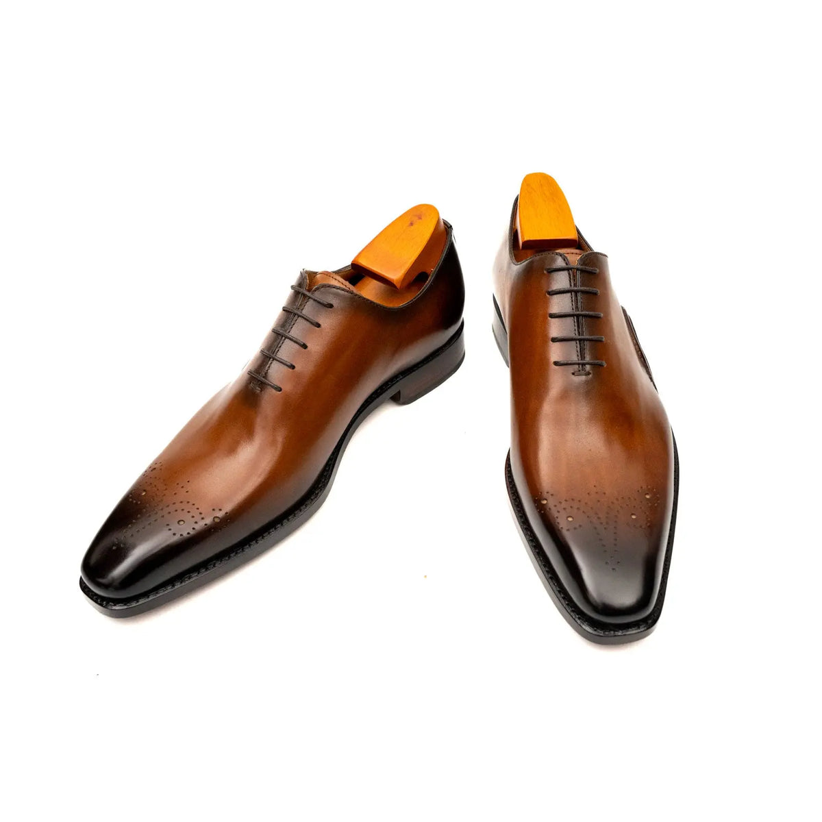 Men's Brown Medallion Oxford Shoes DIVINCH