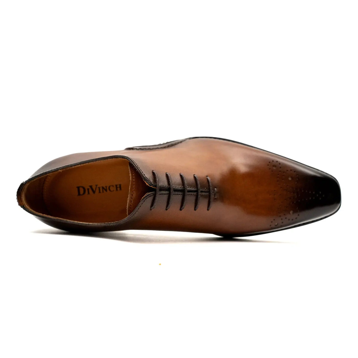 Men's Brown Medallion Oxford Shoes DIVINCH