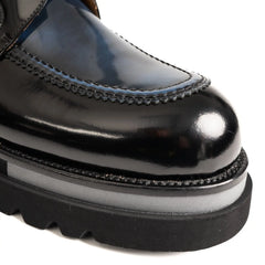 Midnight Blue Polished Moc-Toe Derby Divinch