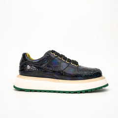 Midnight Crocodile Platform Sneaker DIVINCH