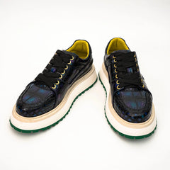 Midnight Crocodile Platform Sneaker DIVINCH