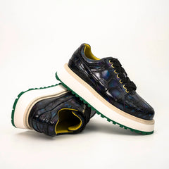 Midnight Crocodile Platform Sneaker DIVINCH