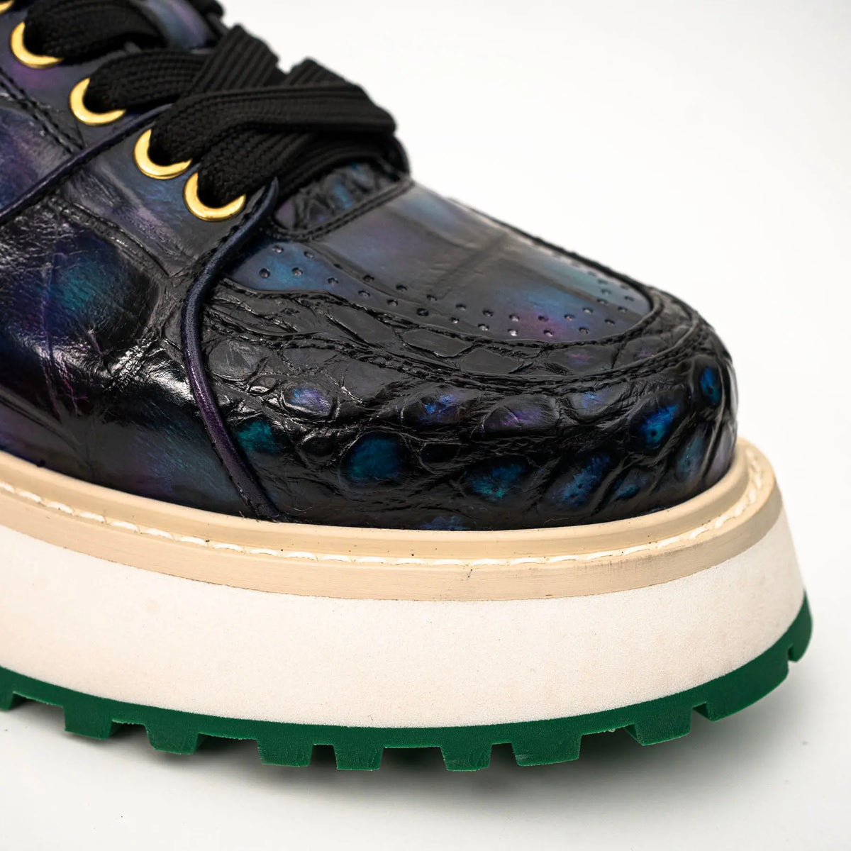 Midnight Crocodile Platform Sneaker DIVINCH