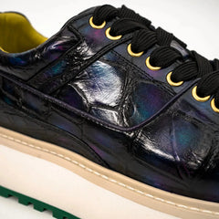 Midnight Crocodile Platform Sneaker DIVINCH