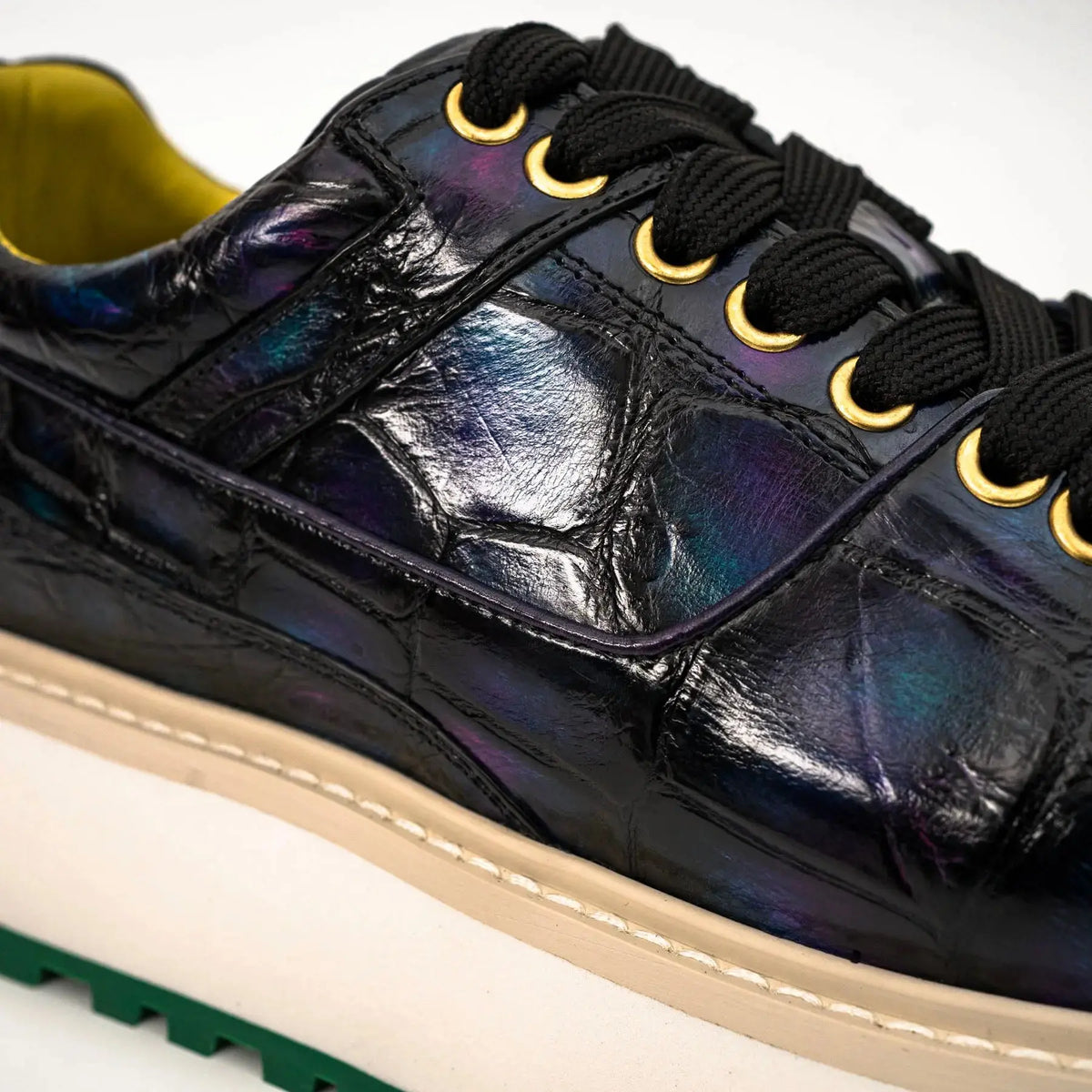 Midnight Crocodile Platform Sneaker DIVINCH