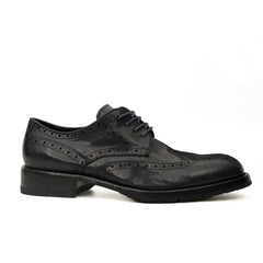 Midnight Navy Washed Leather Lug Derby DIVINCH