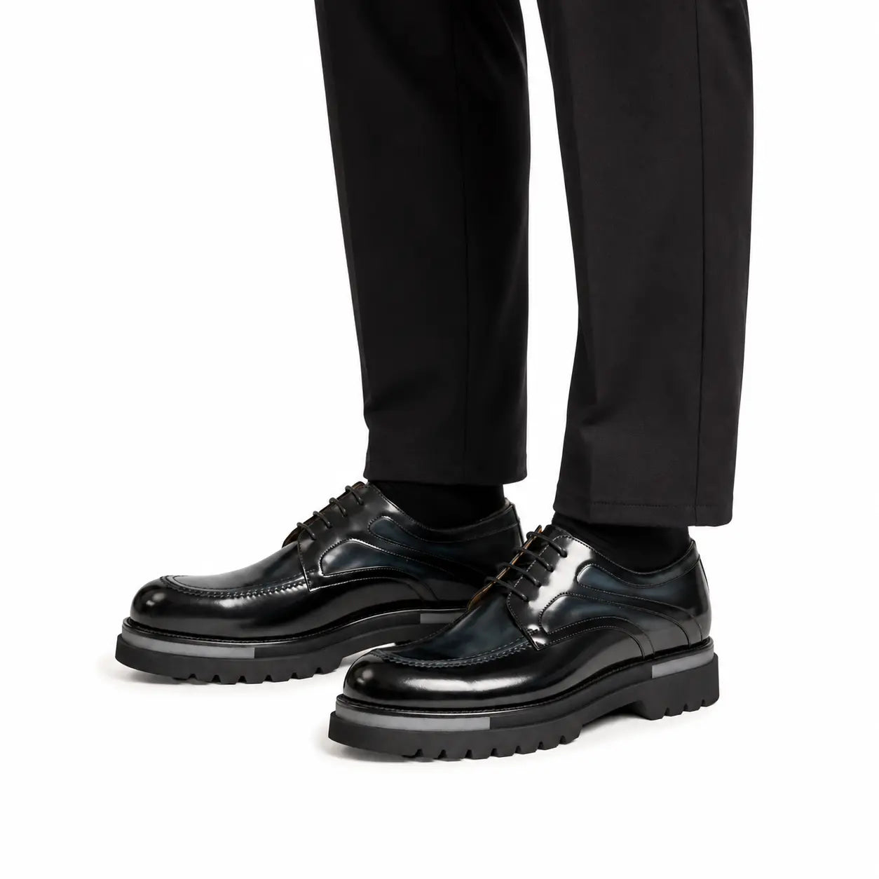 Off-White-Brogue-Schuhe mit gestreifter Sohle