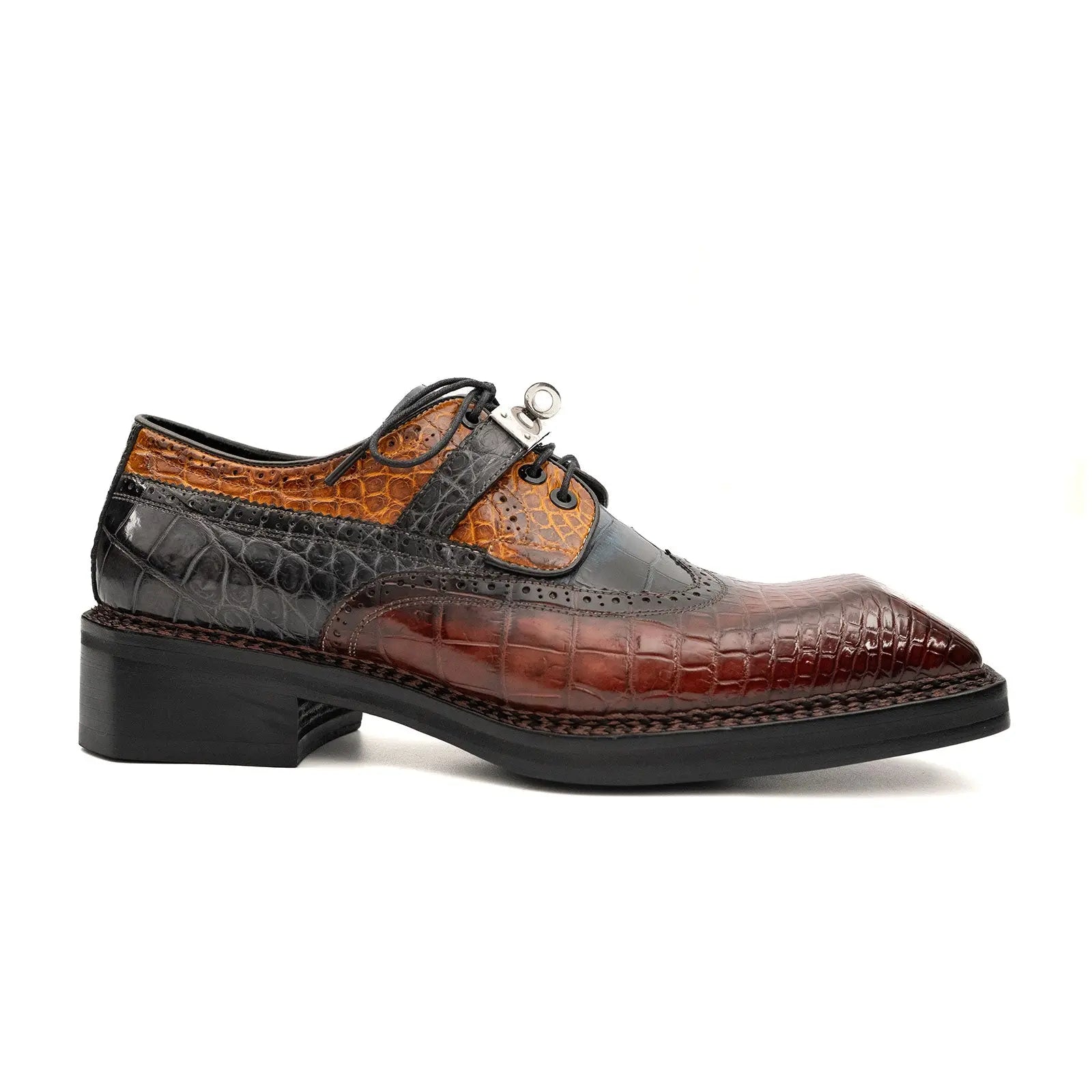 Nile Croc Buckle Wingtip Derby DIVINCH