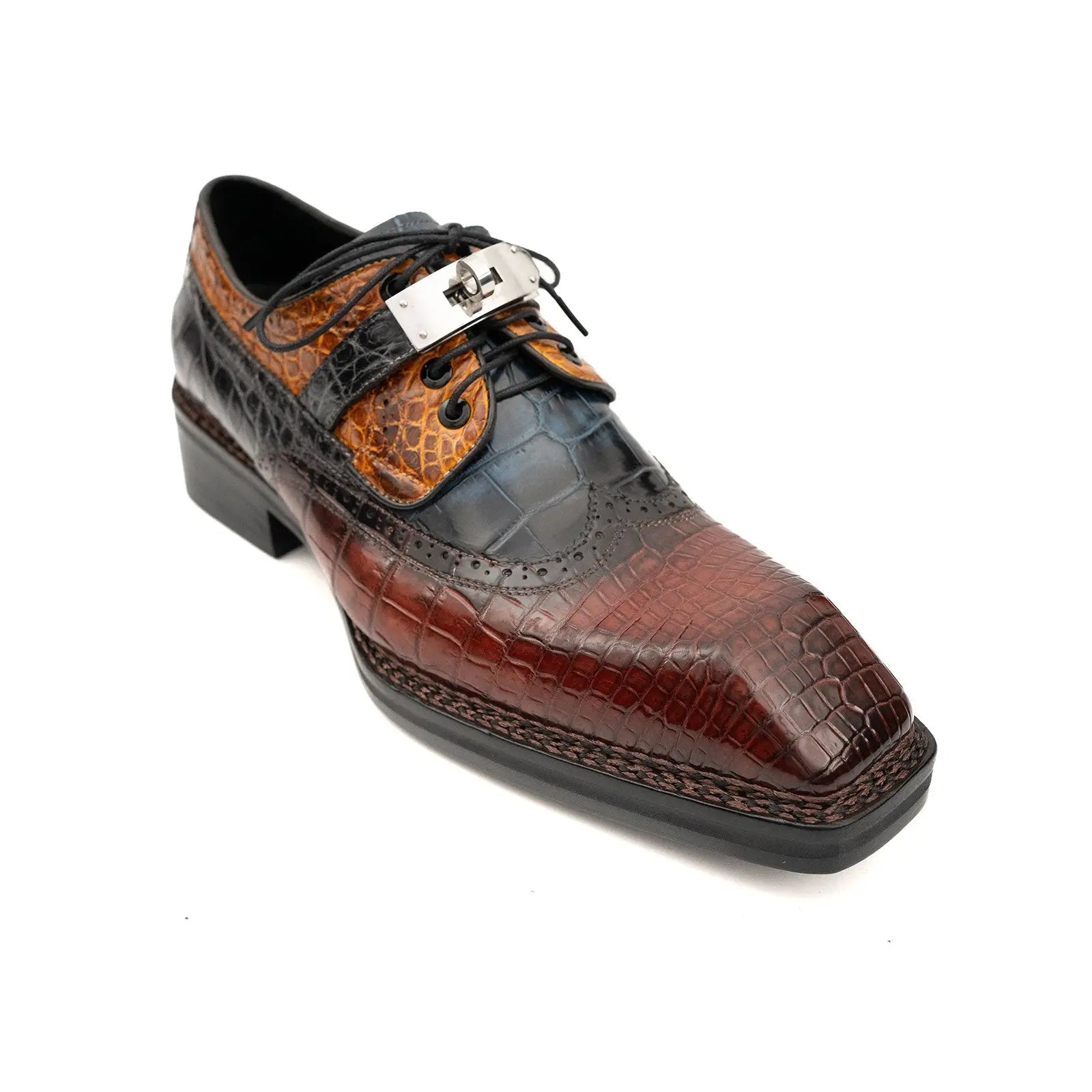 Nile Croc Buckle Wingtip Derby DIVINCH