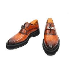 Nile Crocodile Leather Loafers Shoes Divinch