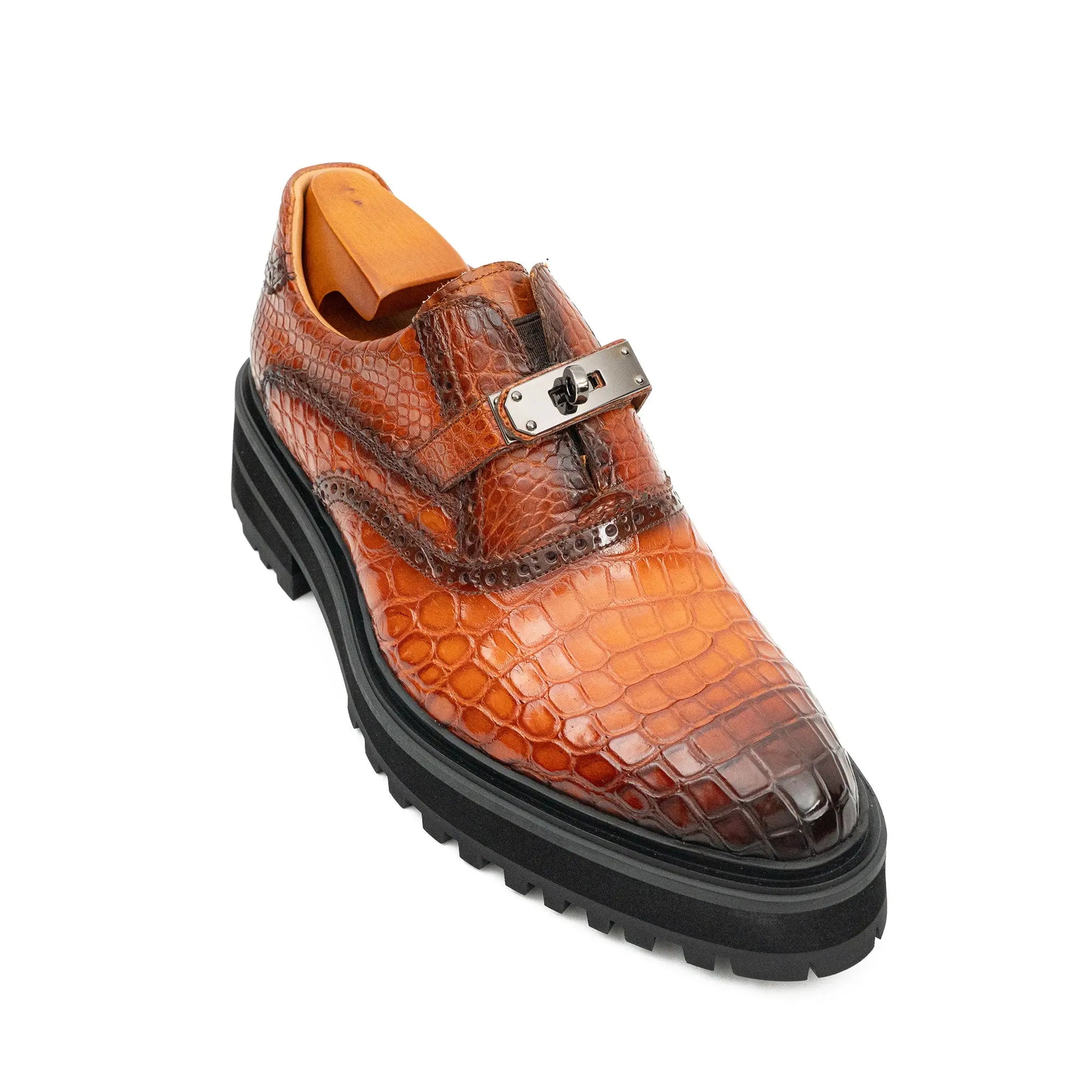 Nile Crocodile Leather Loafers Shoes Divinch