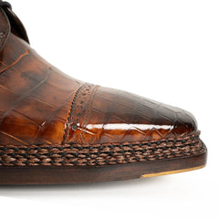 Norwegian-Stitched Nile Crocodile Derby Shoes DIVINCH