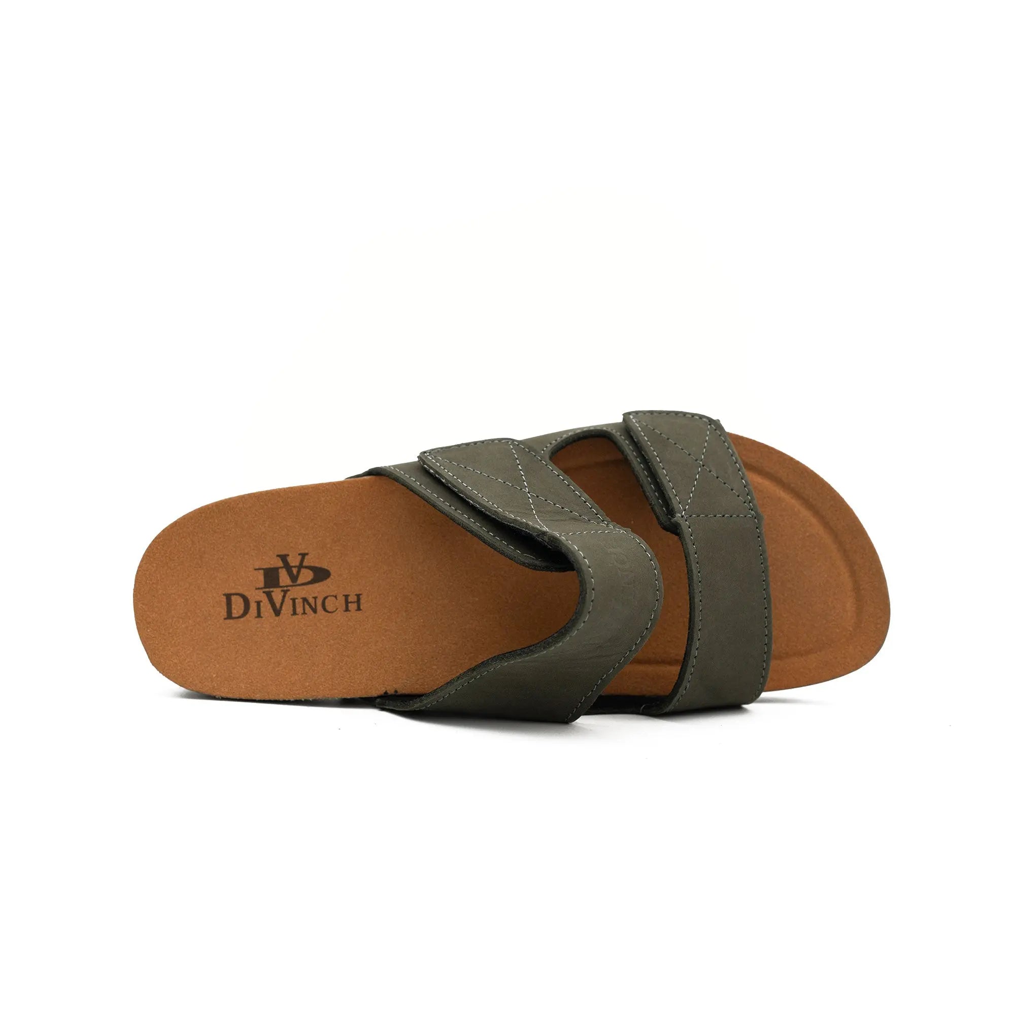 Olive Green Double - Strap Slides DIVINCH