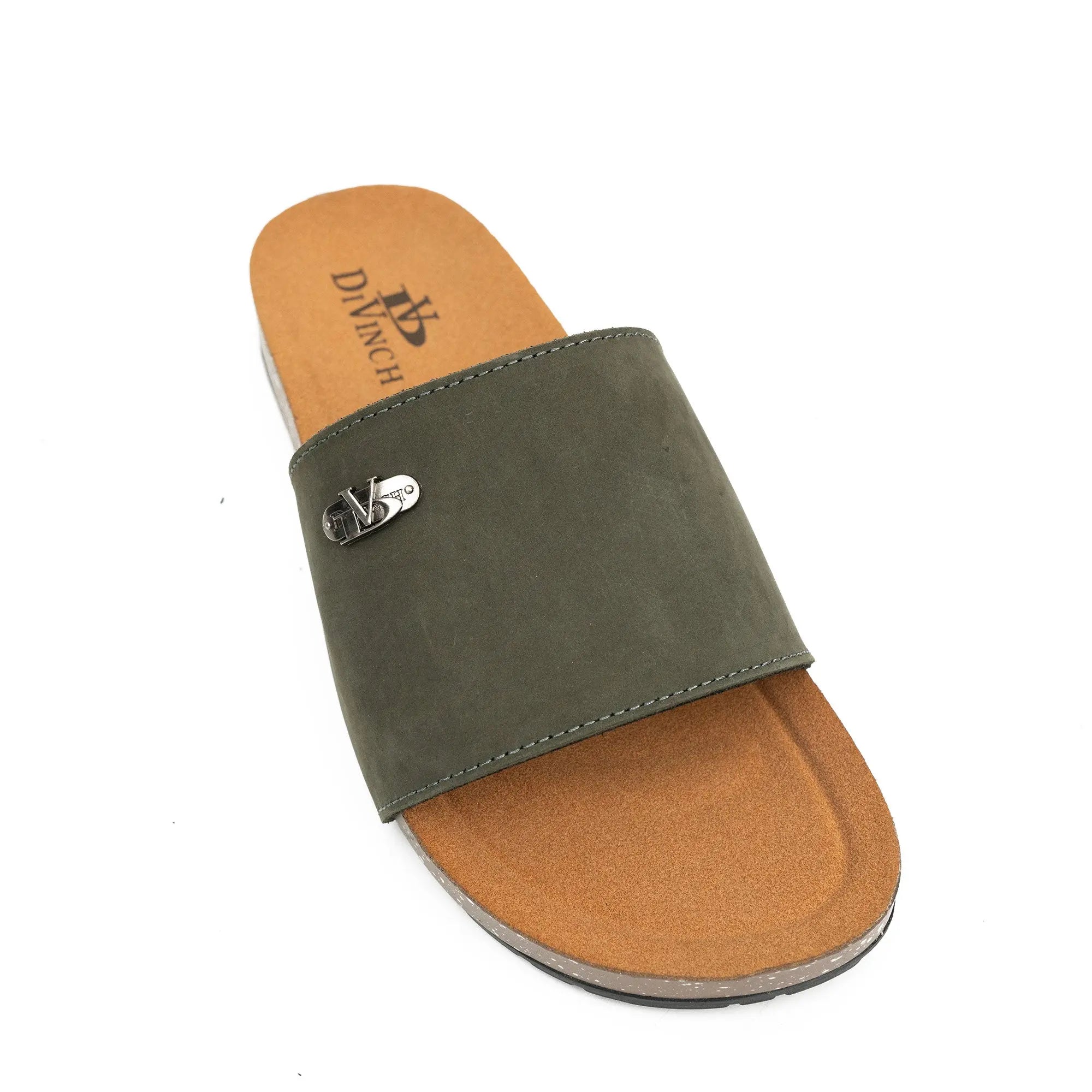 Olive Green Single - Strap Slides DIVINCH