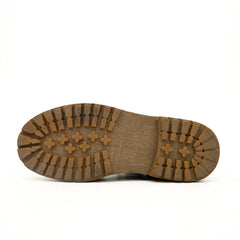 Olive Suede Lace-Up Combat Boots DIVINCH