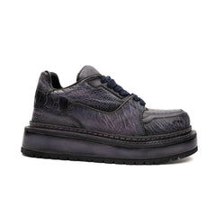 Shadow-Grey-Straußen-Platform-Sneaker