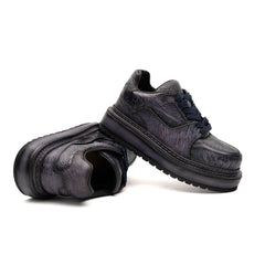 Shadow-Grey-Straußen-Platform-Sneaker