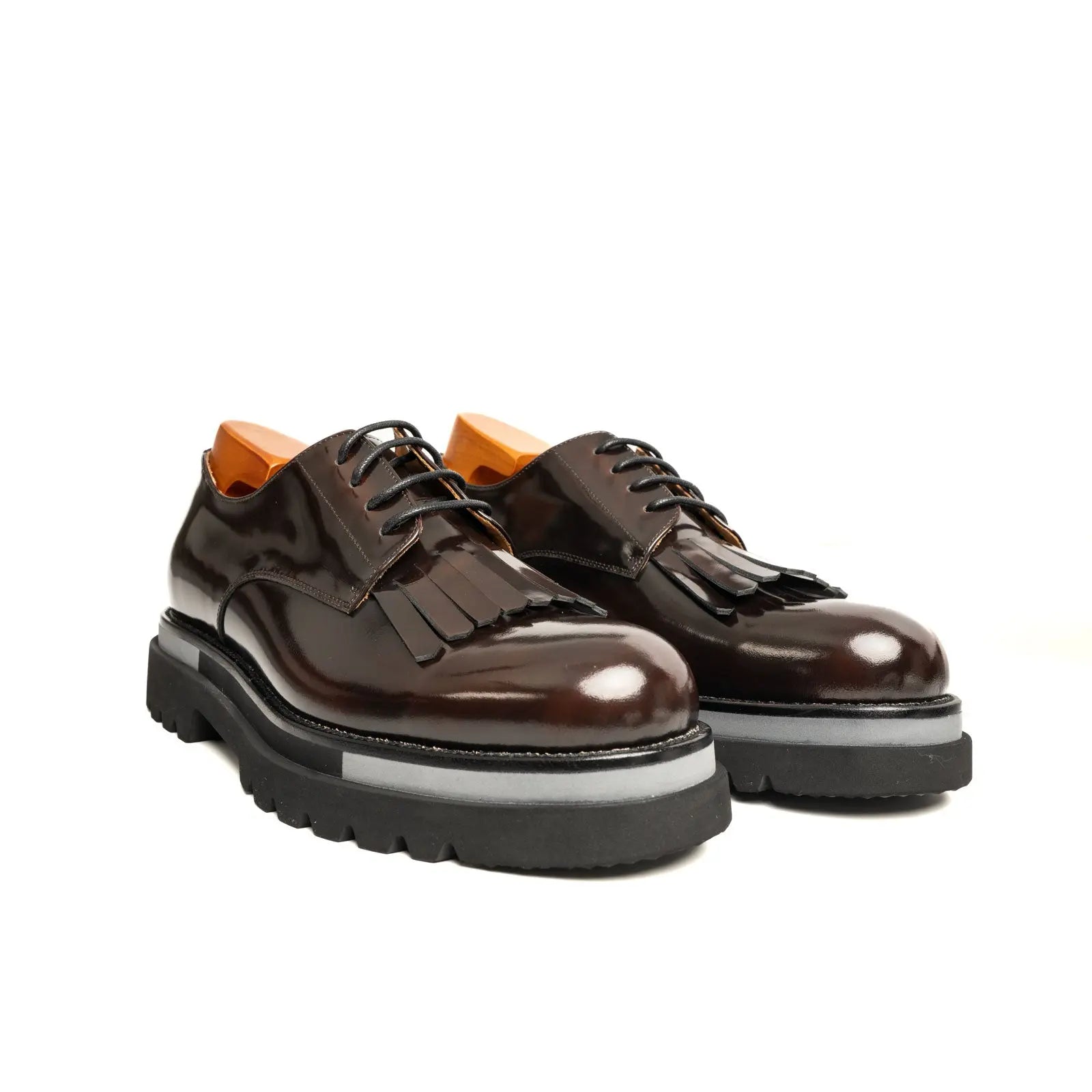 Oxblood Polished Leather Kiltie Derby Divinch