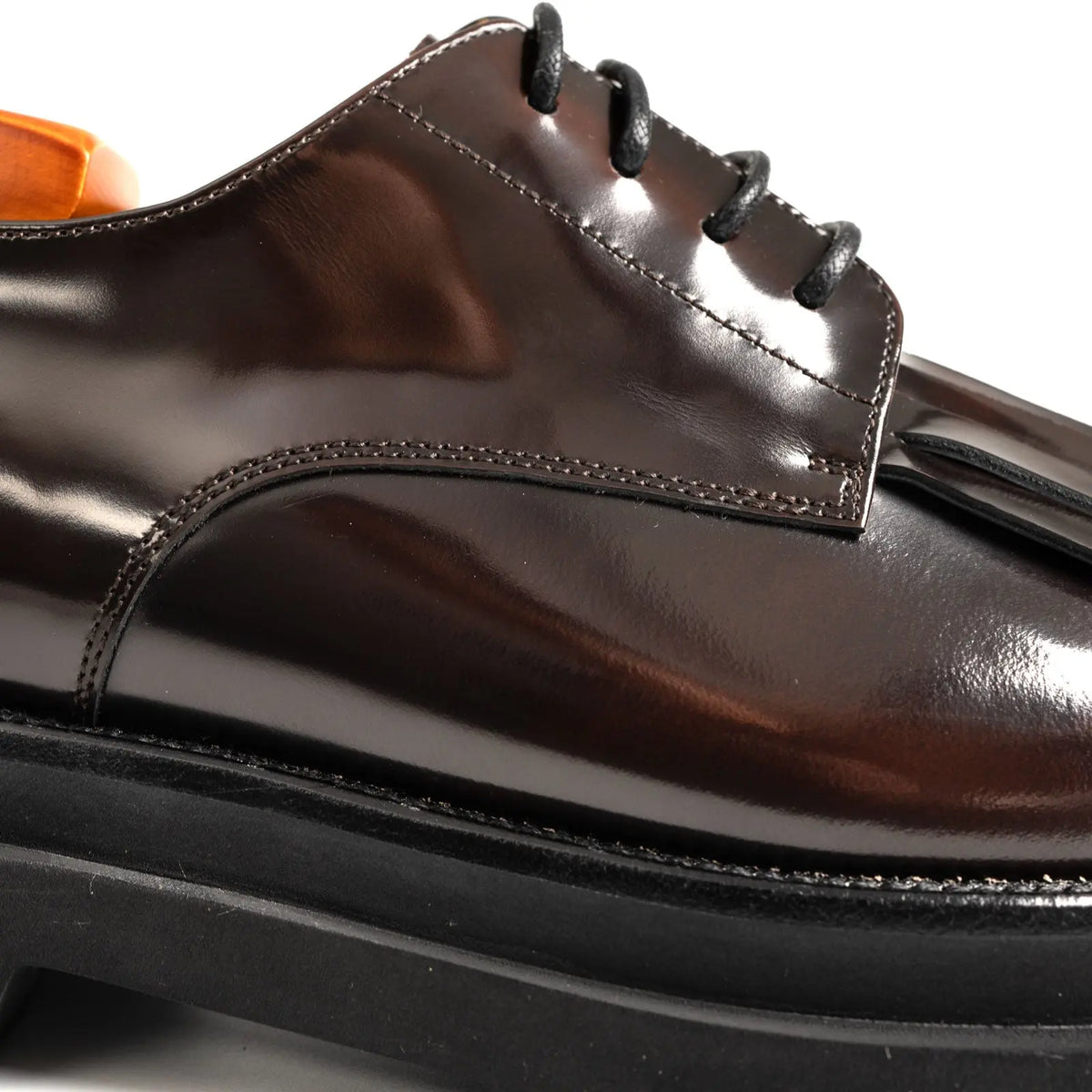 Oxblood Polished Leather Kiltie Derby Divinch