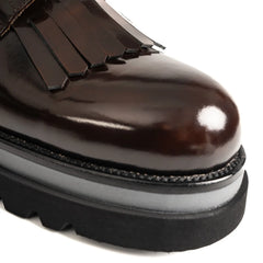 Oxblood Polished Leather Kiltie Derby Divinch