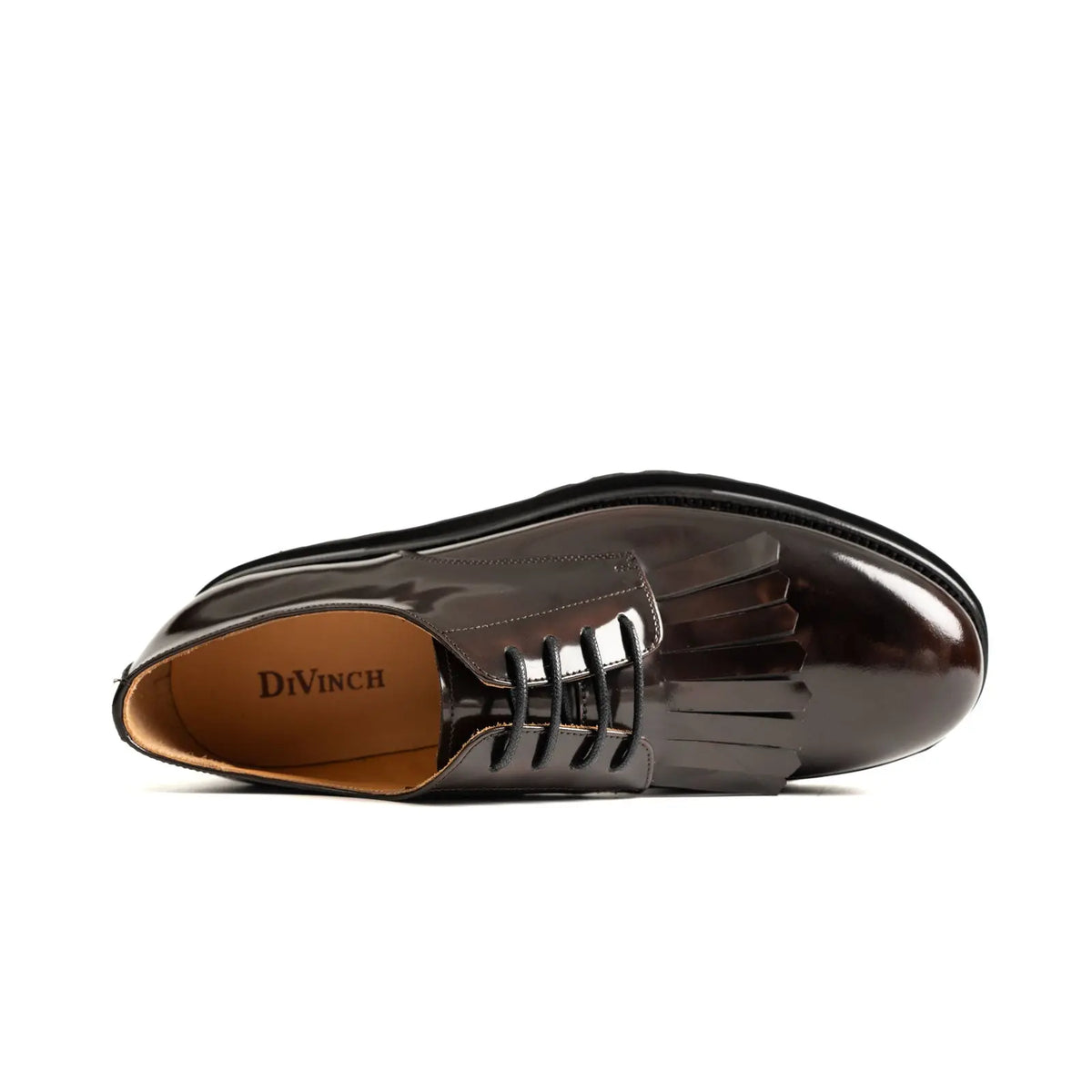 Oxblood Polished Leather Kiltie Derby Divinch