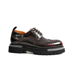 Oxblood Polished Leather Lug Sole Brogues Divinch